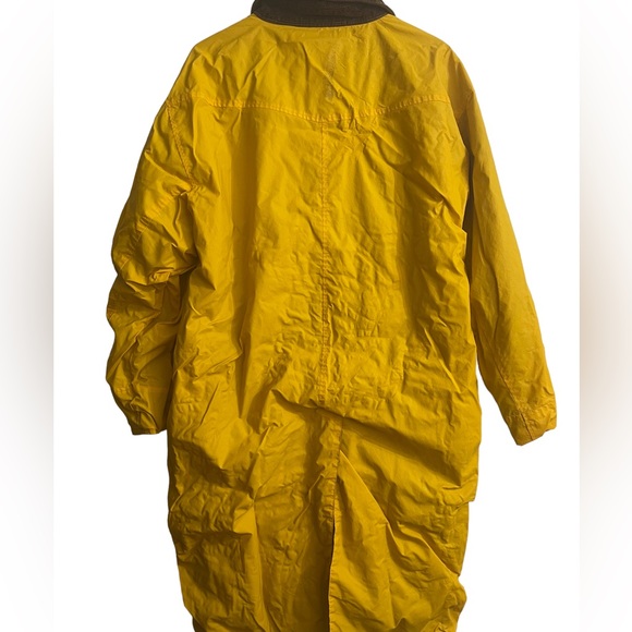 90s Marlboro Mens Large Reversible Jacket Brown/ Yellow - Picture 2 of 9